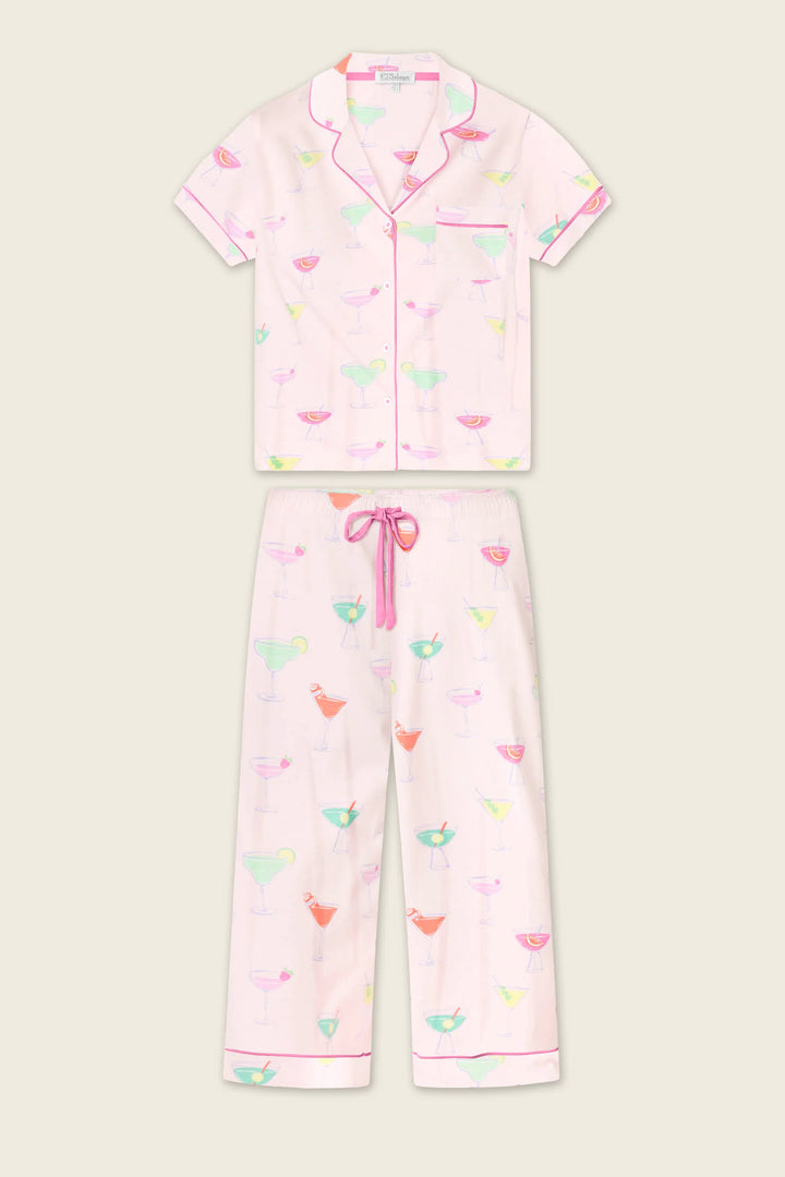 WHIMSY SIPS PJ SET (LIGHT PINK) - PJ SALVAGE
