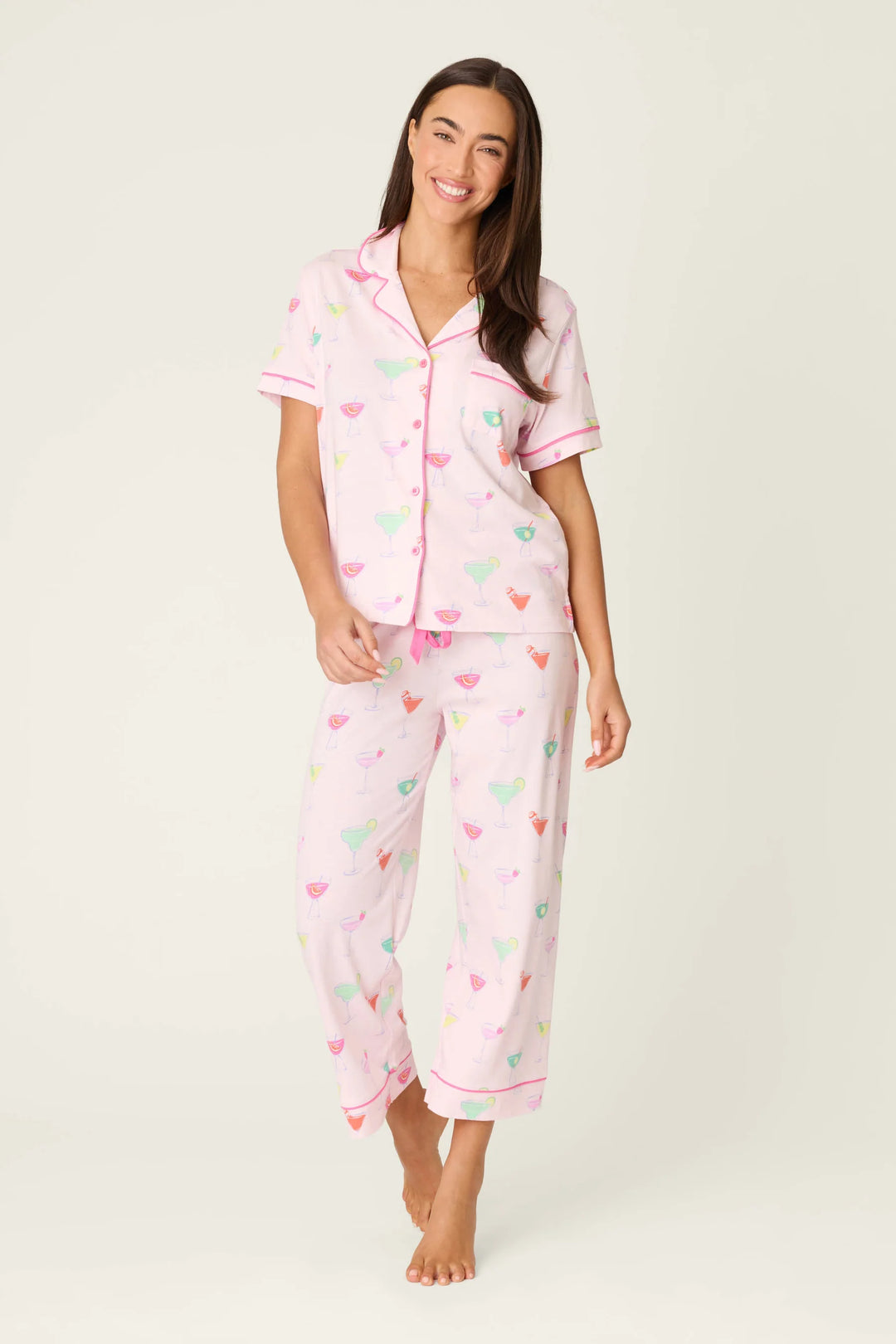 WHIMSY SIPS PJ SET (LIGHT PINK) - PJ SALVAGE