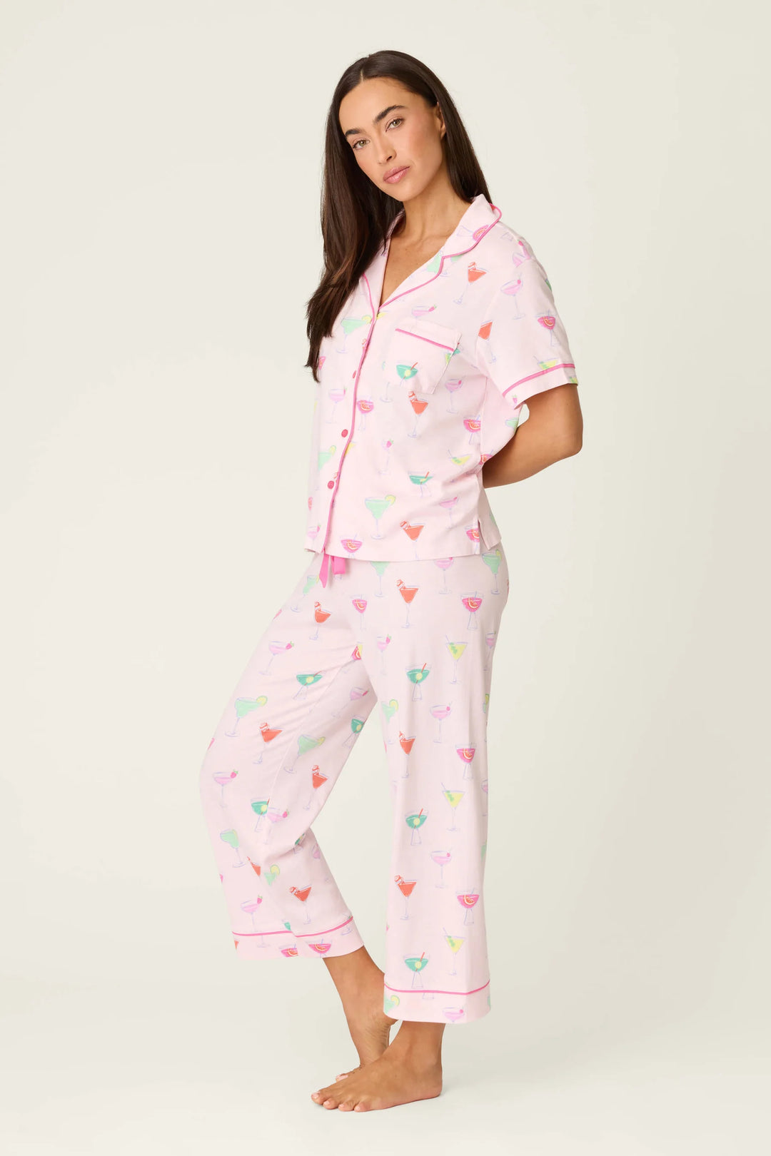 WHIMSY SIPS PJ SET (LIGHT PINK) - PJ SALVAGE