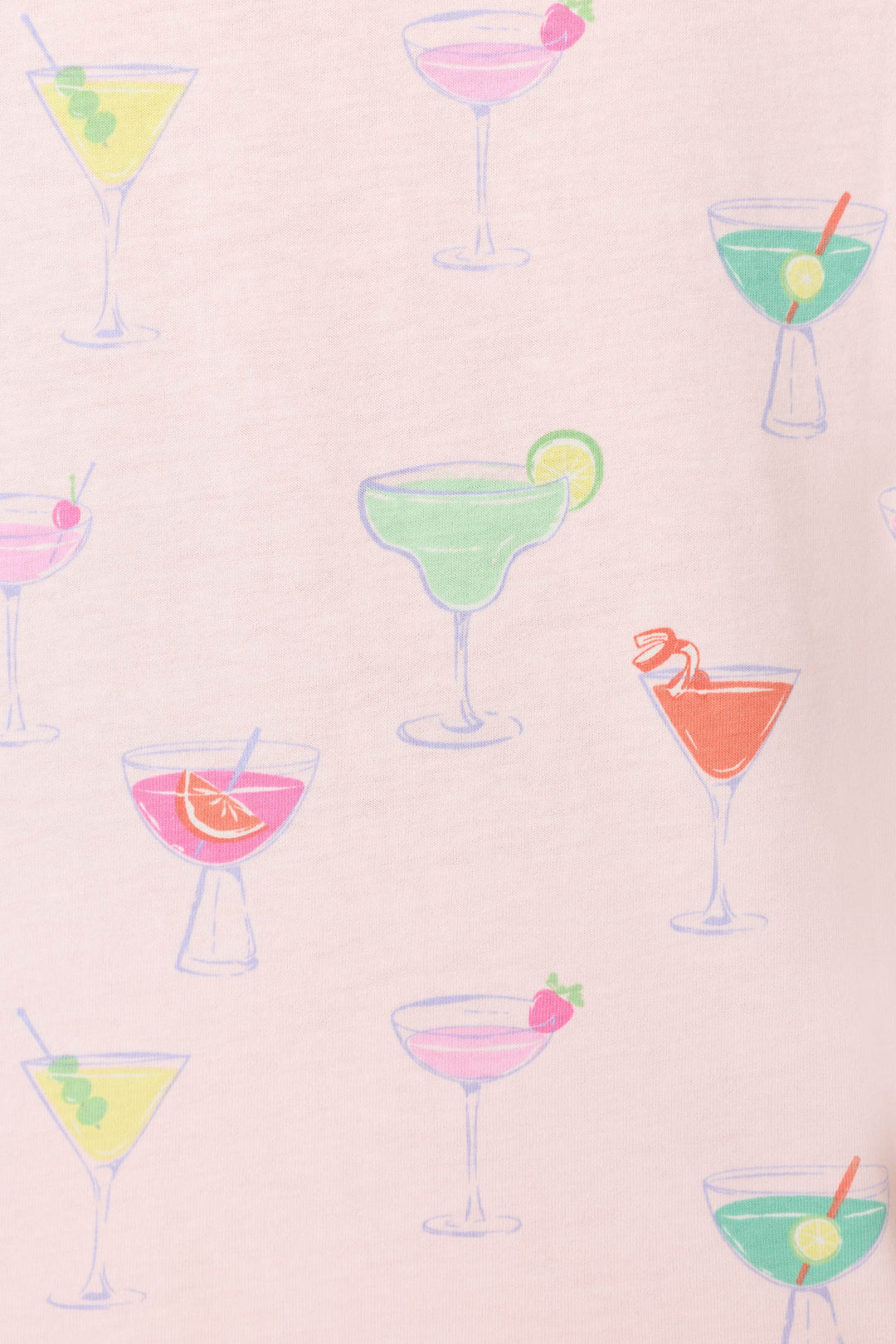 WHIMSY SIPS PJ SET (LIGHT PINK) - PJ SALVAGE