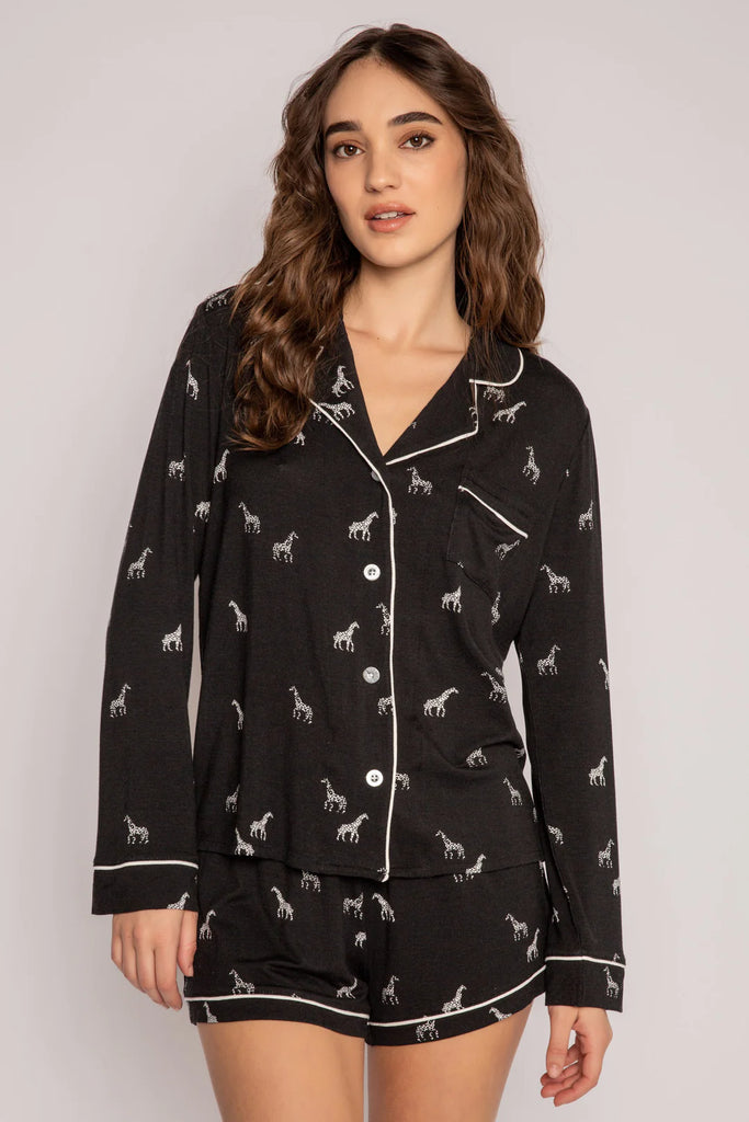 GIRAFFE MANOR SHORT PJ SET - PJ SALVAGE