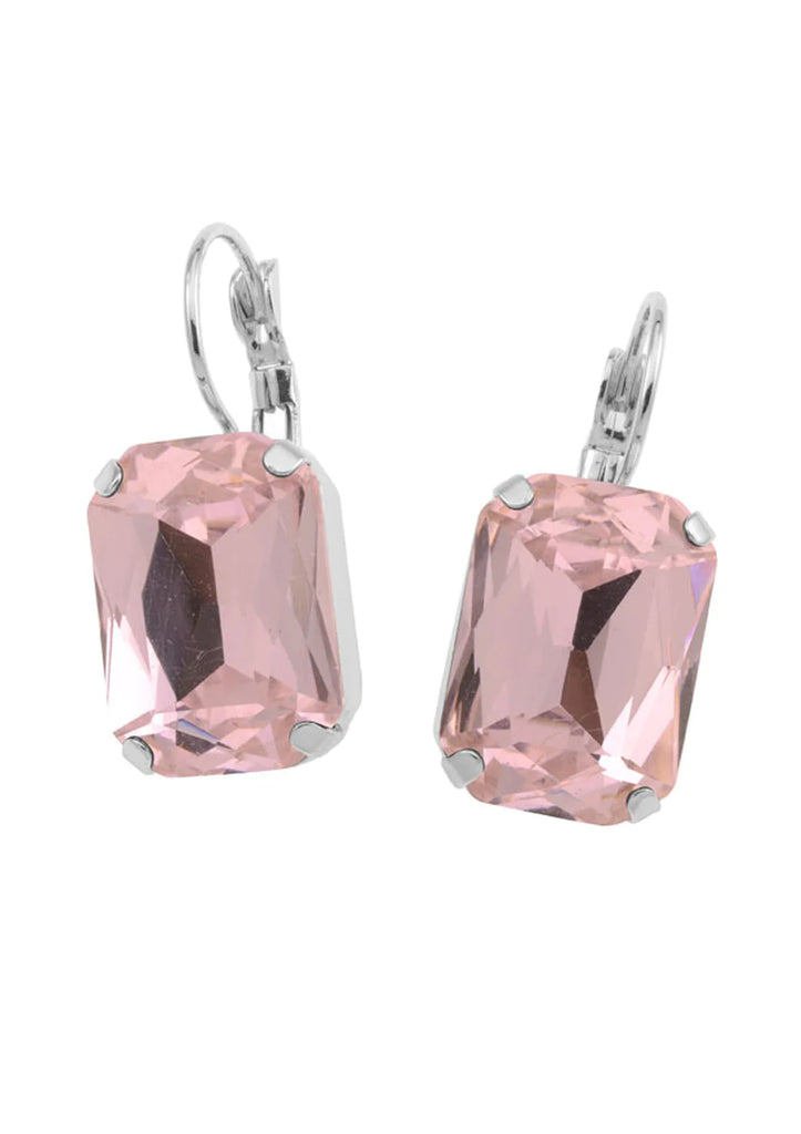 SABRINA LIGHT ROSE CRYSTAL DROP EARRINGS - REBEKAH PRICE