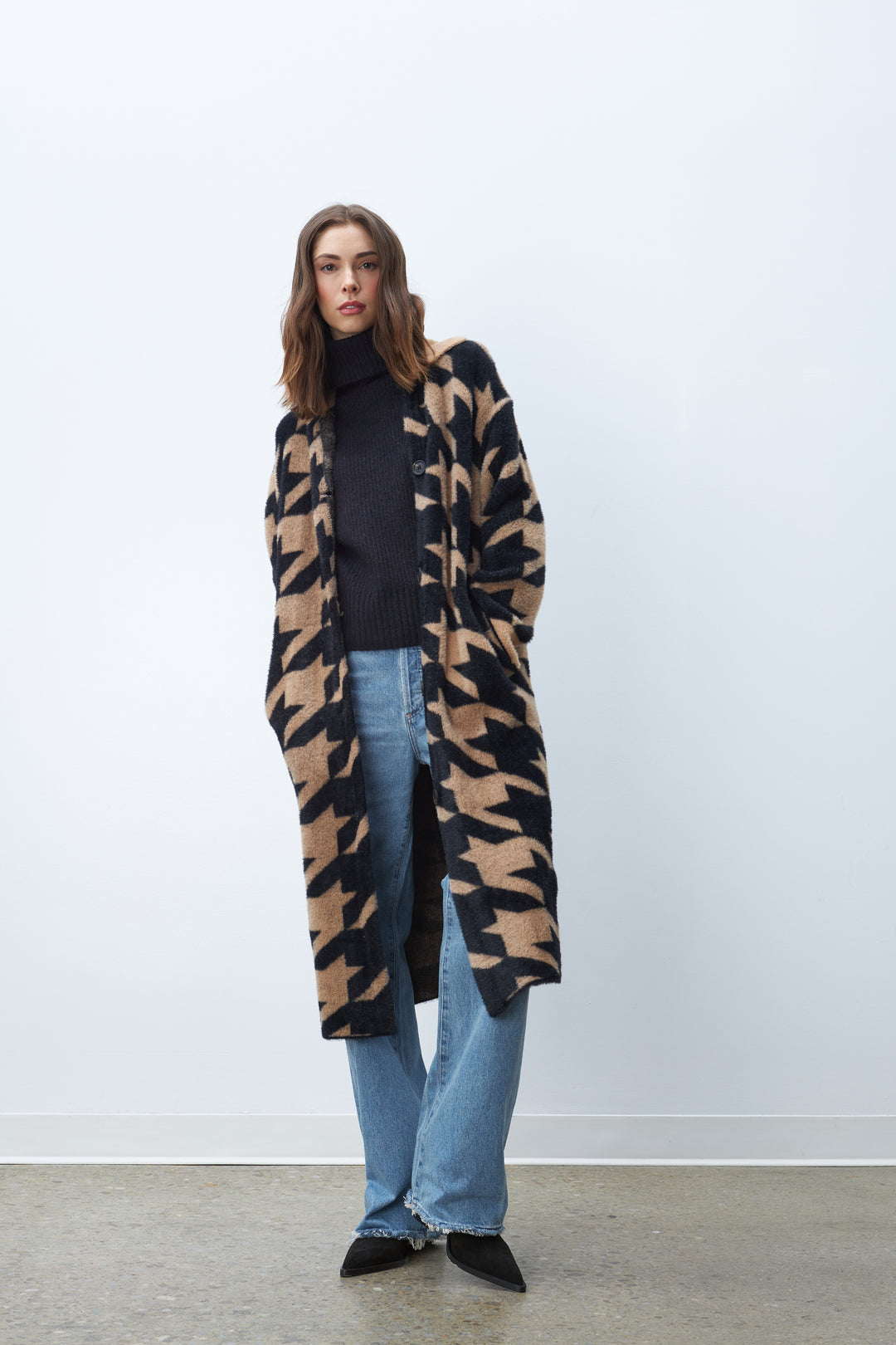 RORY PRINTED SWEATER COAT - LINE