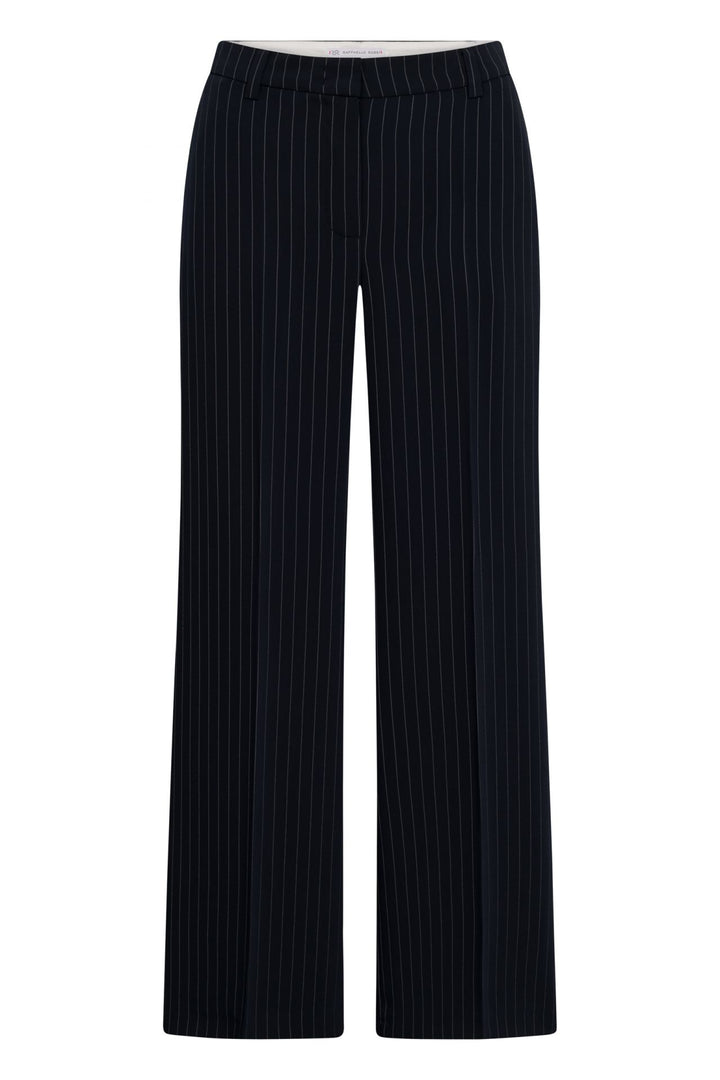 MILARA STRAIGHT LEG PANT (BLUE WHITE STRIPE) - RAFFAELLO ROSSI