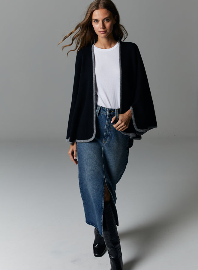 REVERSIBLE BLANKET CAPE - AUTUMN CASHMERE