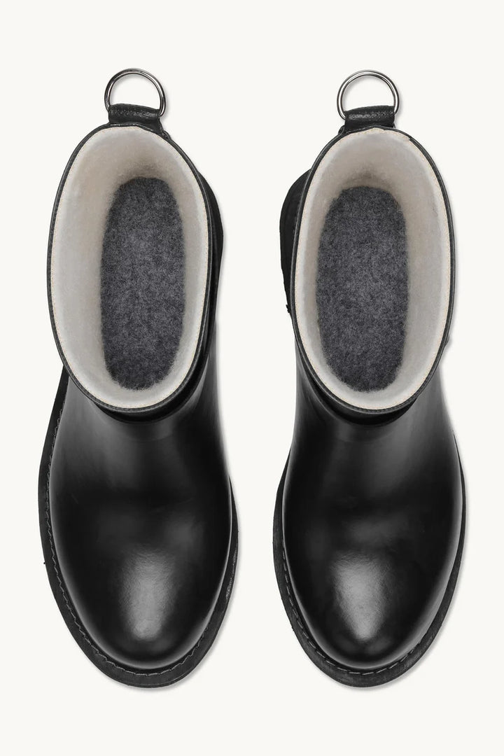 SHORT BIKER RUBBER BOOTS (BLACK) - ILSE JACOBSEN