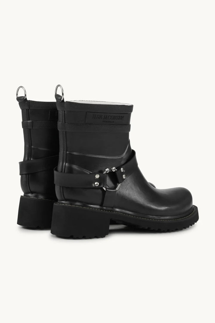 SHORT BIKER RUBBER BOOTS (BLACK) - ILSE JACOBSEN