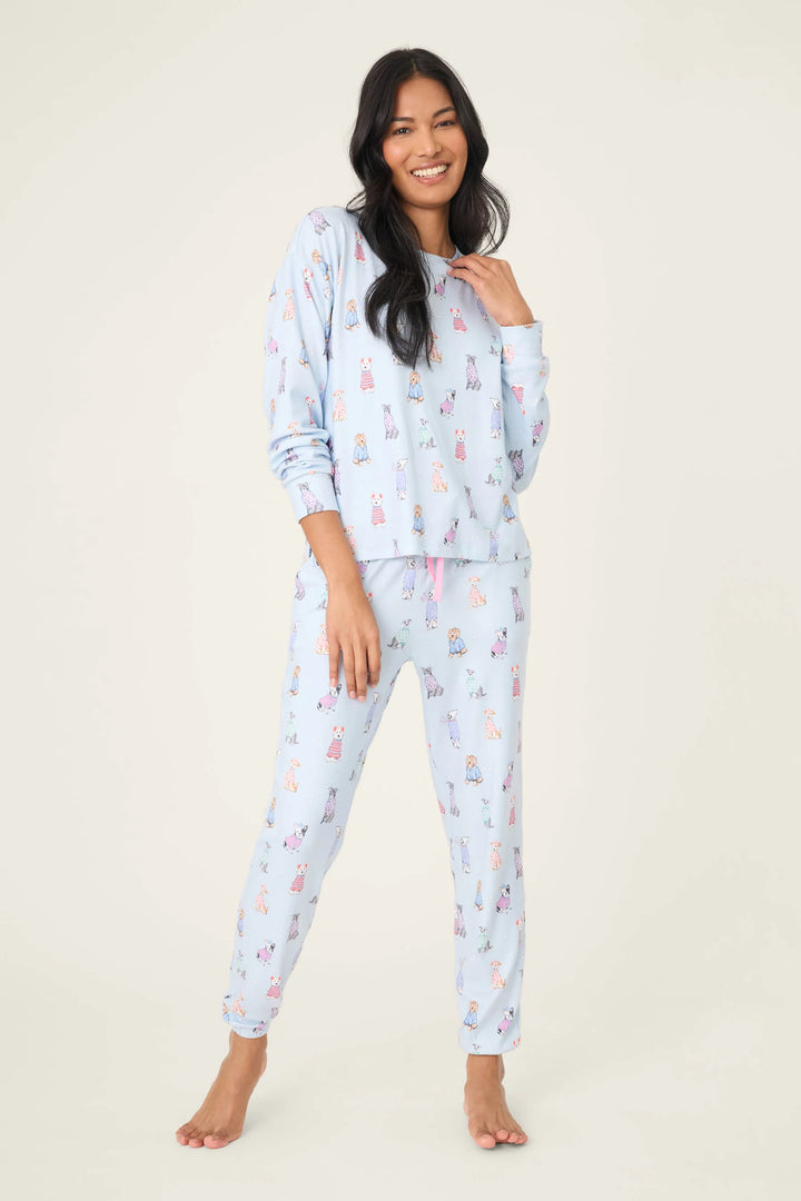 DOGGONE COLD PJ SET (BLUE HAZE) - PJ SALVAGE