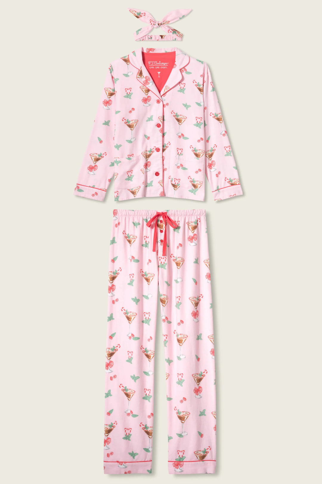 FLANNELS PJ SET (BALLET PINK) - PJ SLAVAGE