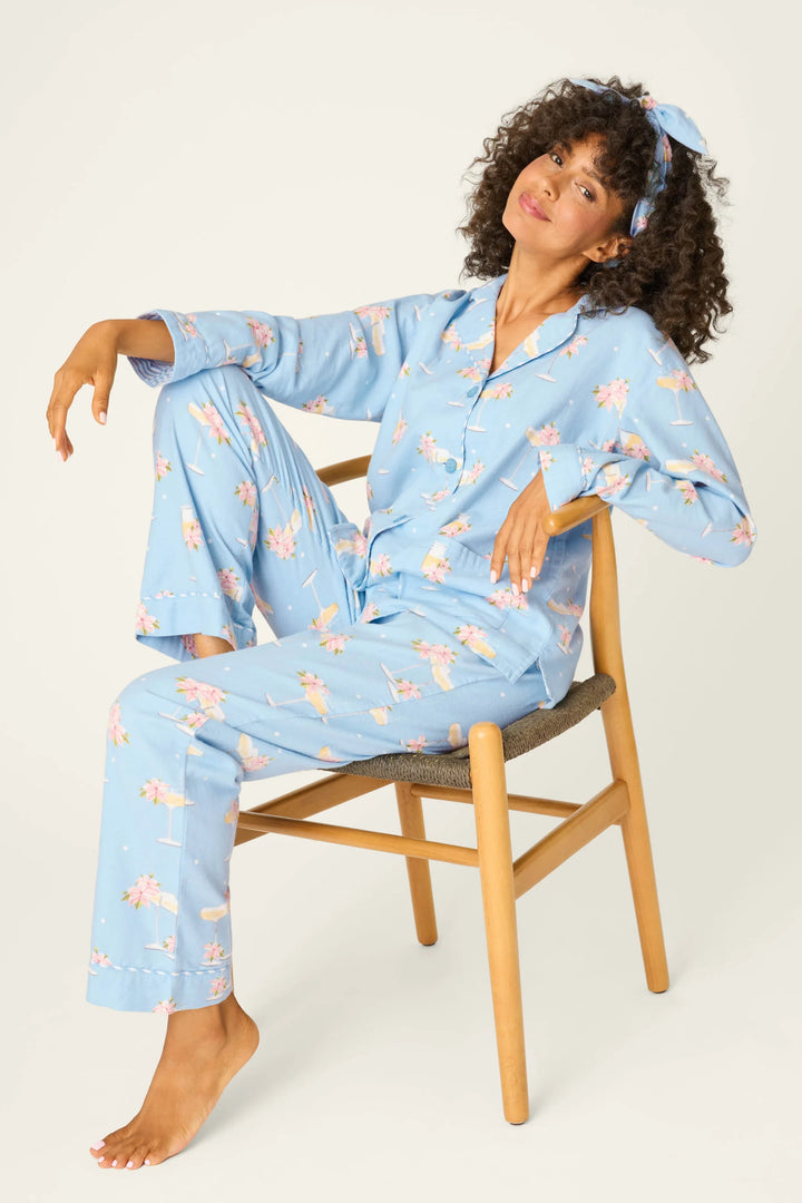 FIZZ THE SEASON PJ SET (LIGHT SKY) - PJ SALVAGE