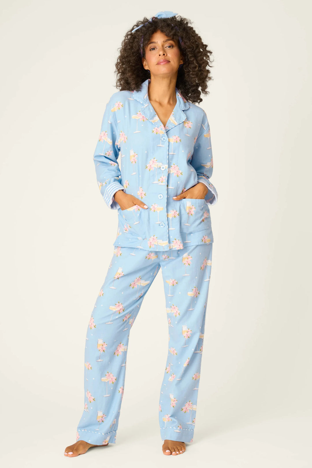 FIZZ THE SEASON PJ SET (LIGHT SKY) - PJ SALVAGE