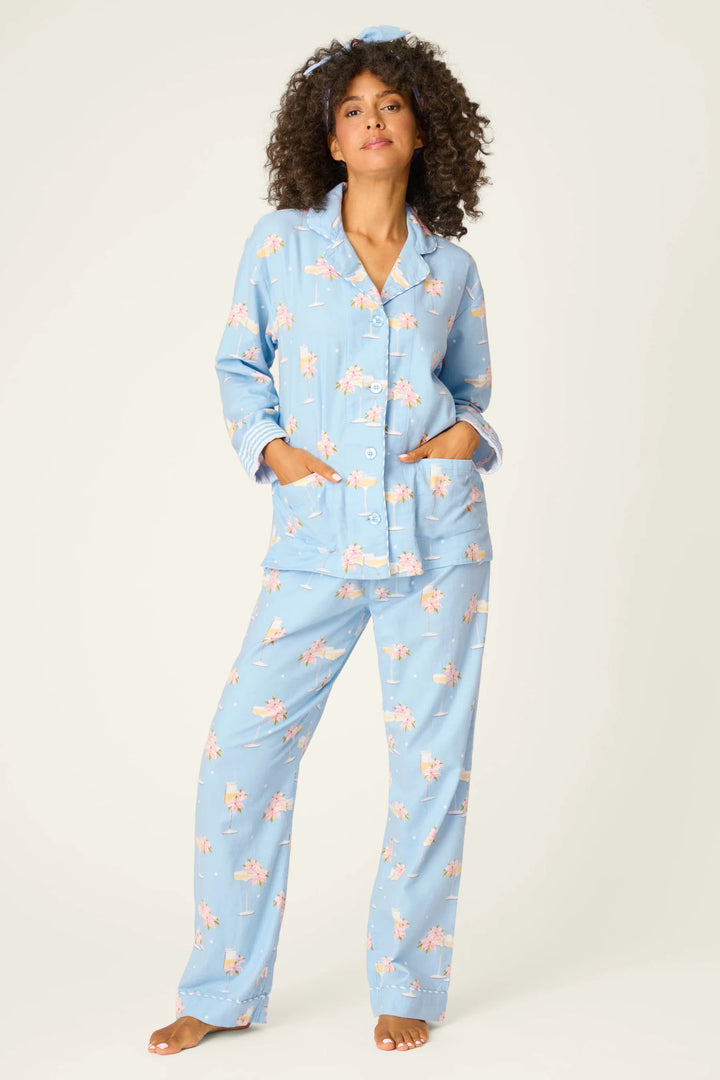 FIZZ THE SEASON PJ SET (LIGHT SKY) - PJ SALVAGE