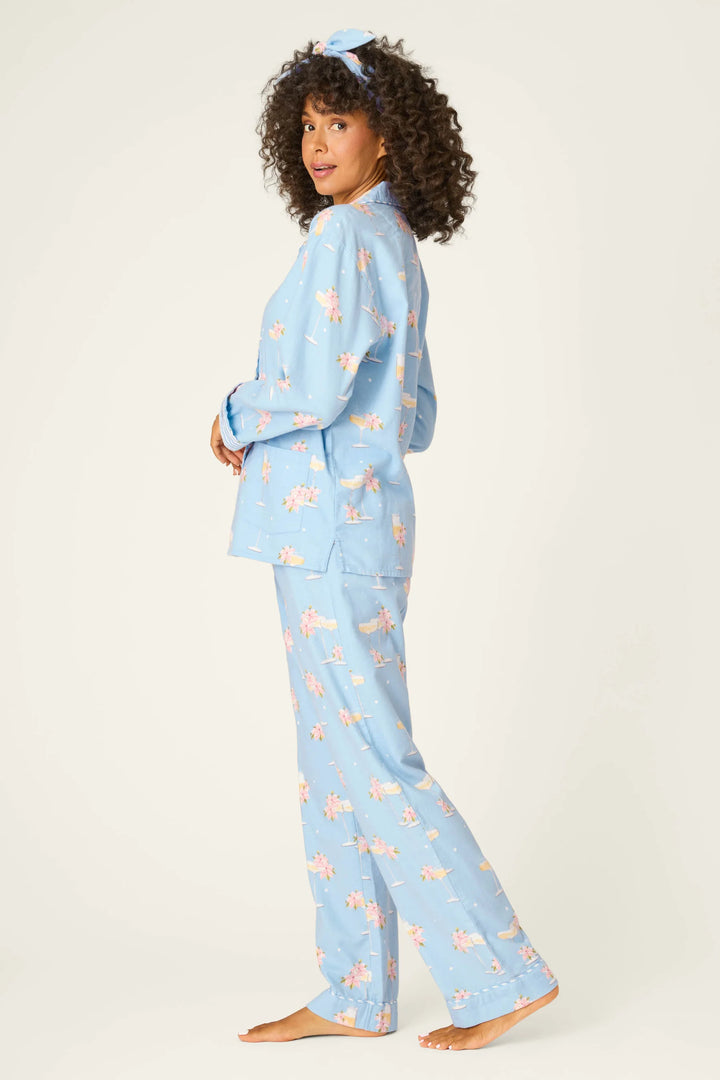 FIZZ THE SEASON PJ SET (LIGHT SKY) - PJ SALVAGE
