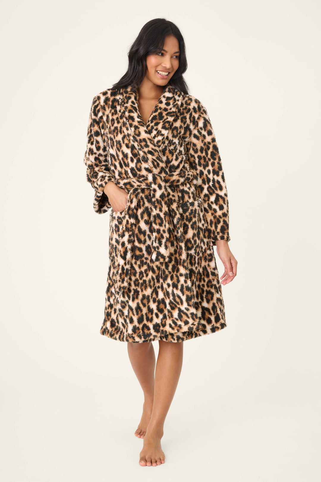 HOLIDAY DREAMS LEOPARD PRINT ROBE - PJ SALVAGE