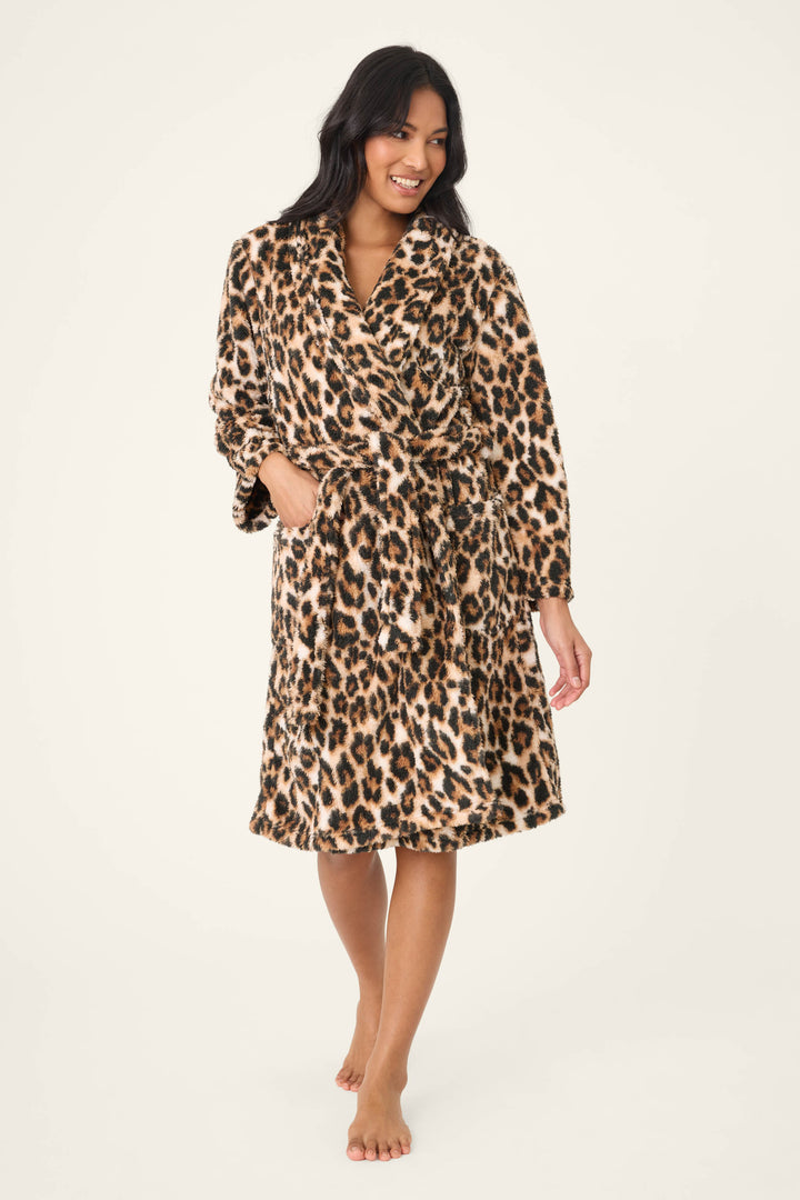 HOLIDAY DREAMS LEOPARD PRINT ROBE - PJ SALVAGE