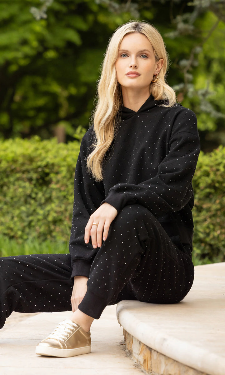 RENAE CRYSTAL HOODIE (BLACK) - GENERATION LOVE
