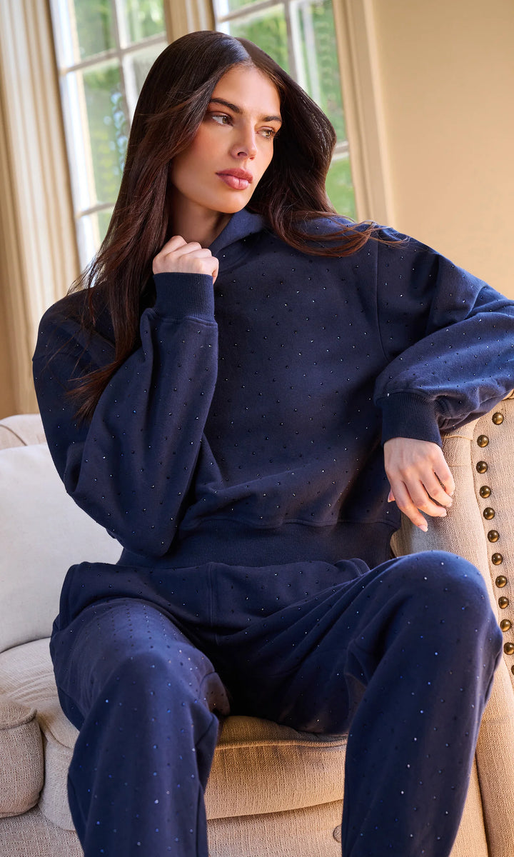 RENAE CRYSTAL HOODIE (MIDNIGHT NAVY) - GENERATION LOVE