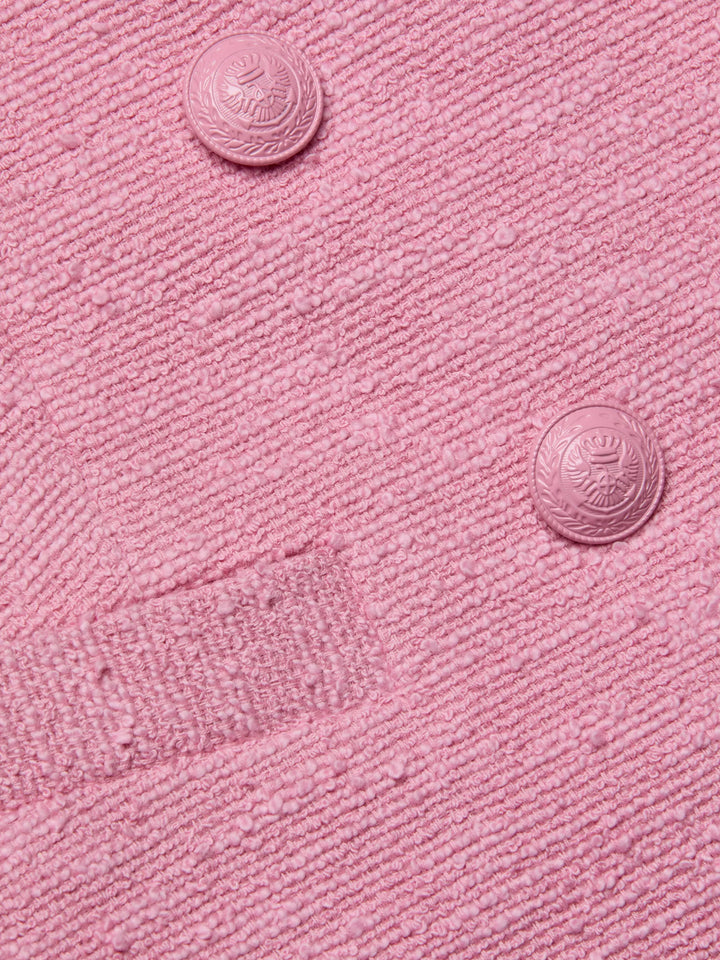 BROOKE DBL BREASTED CROP BLAZER (FONDANT PINK) - L'AGENCE