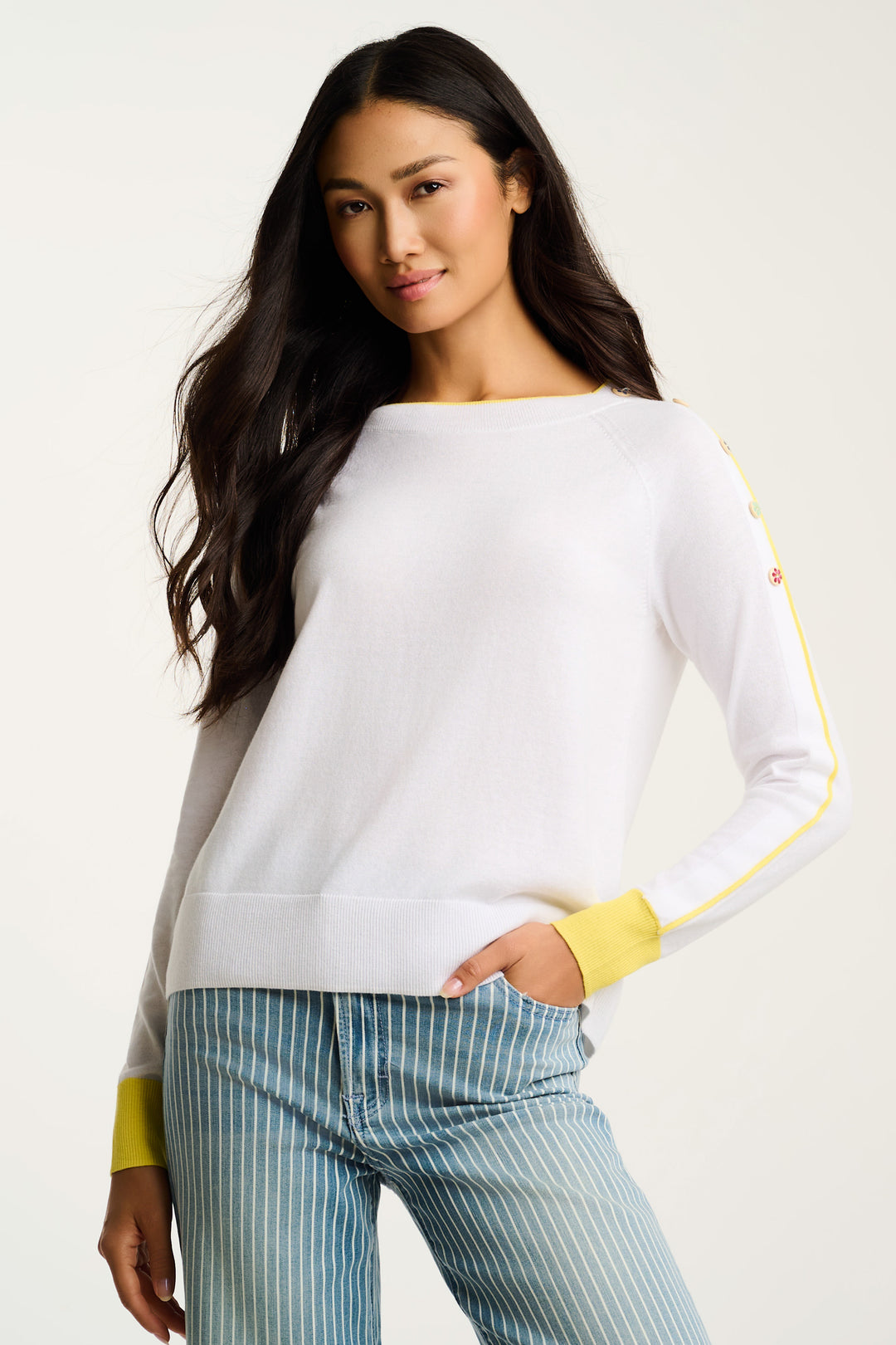 CITY CHIC YELLOW DETAIL SWEATER - LISA TODD