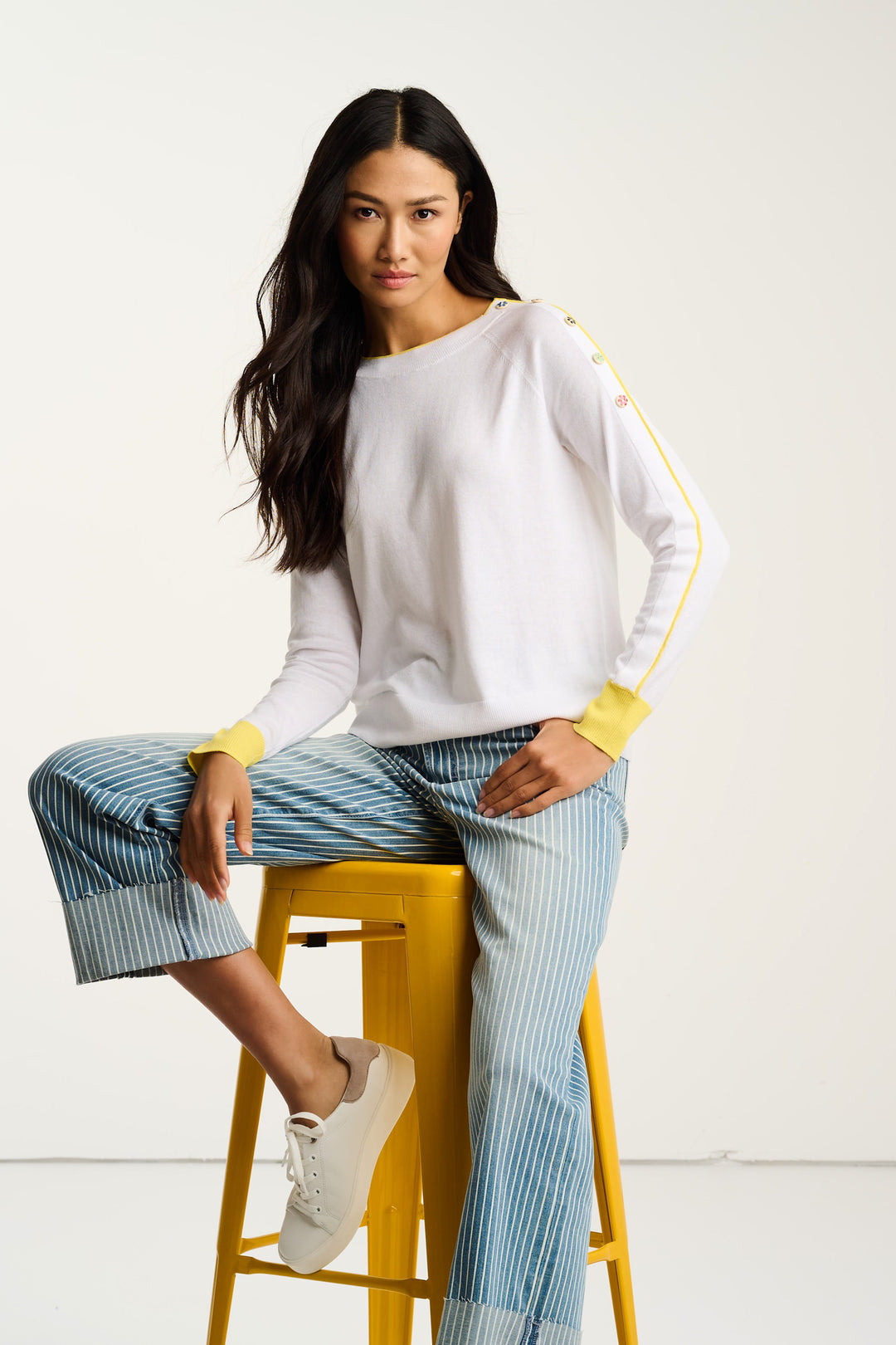 CITY CHIC YELLOW DETAIL SWEATER - LISA TODD