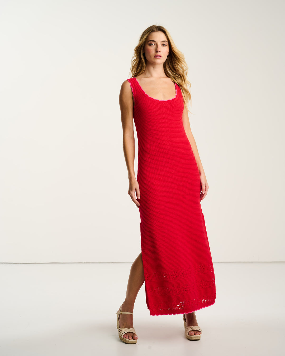 SEASIDE CHIC DRESS (LIPSTICK) - LISA TODD