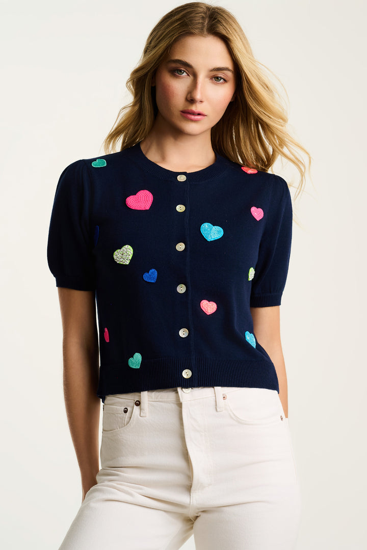 ROYAL FLUSH S/S CARDIGAN - LISA TODD