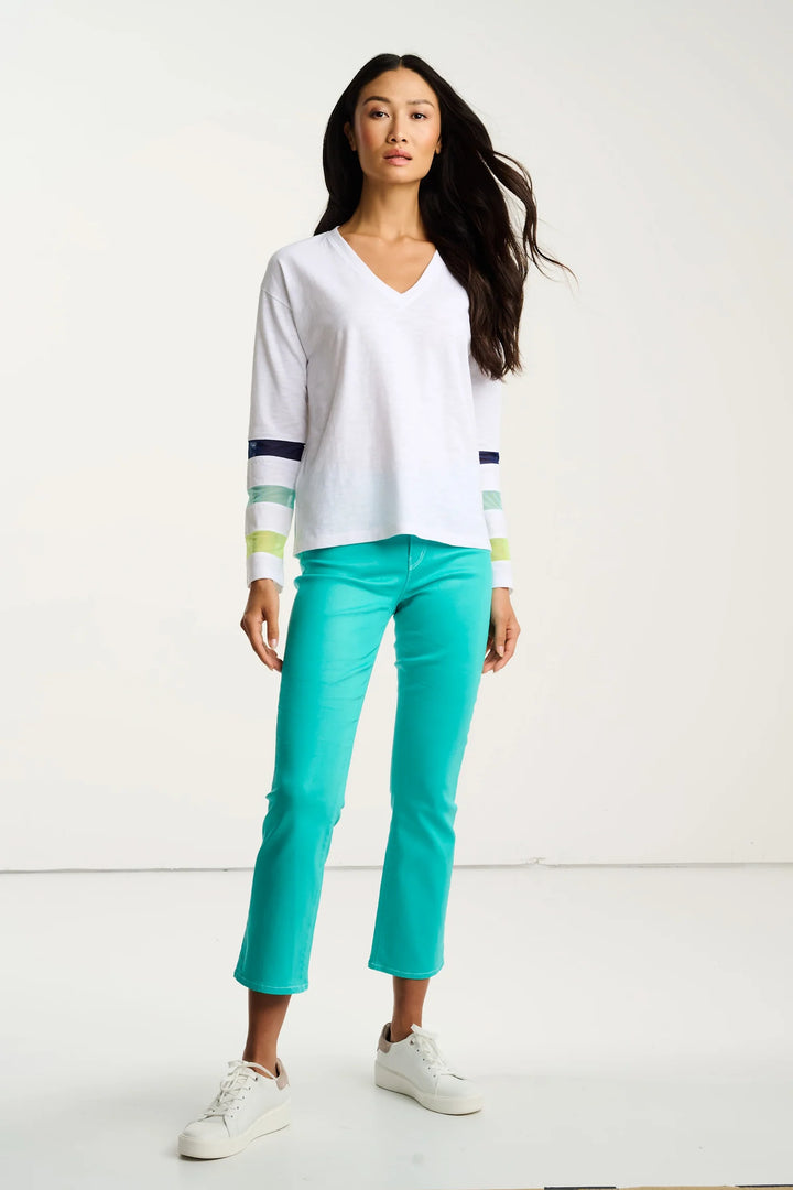 MESH FEST V-NECK (WHITE) - LISA TODD