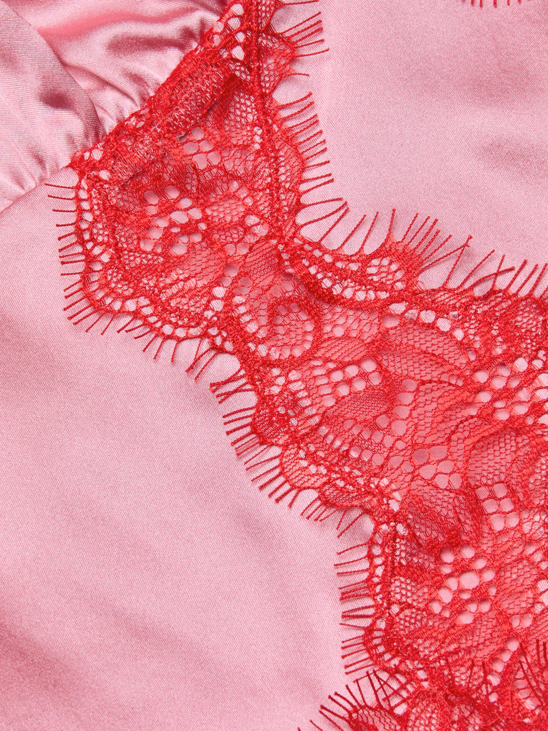 KIMBER LACE INSERT CAMI (FONDANT PINK/CHILI PEPPER) - L'AGENCE