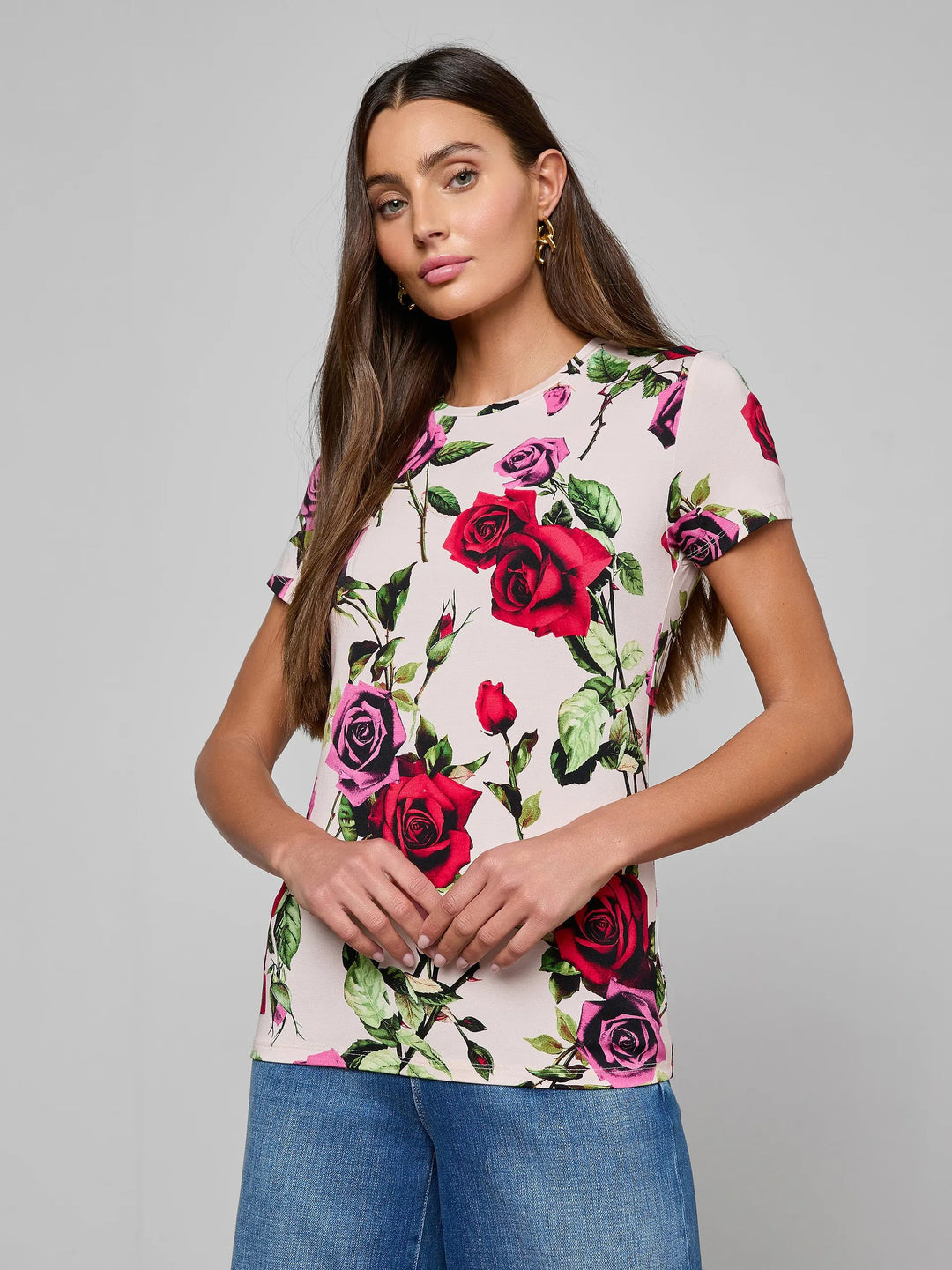 RESSI S/S CREW PINK ROSE - L'AGENCE