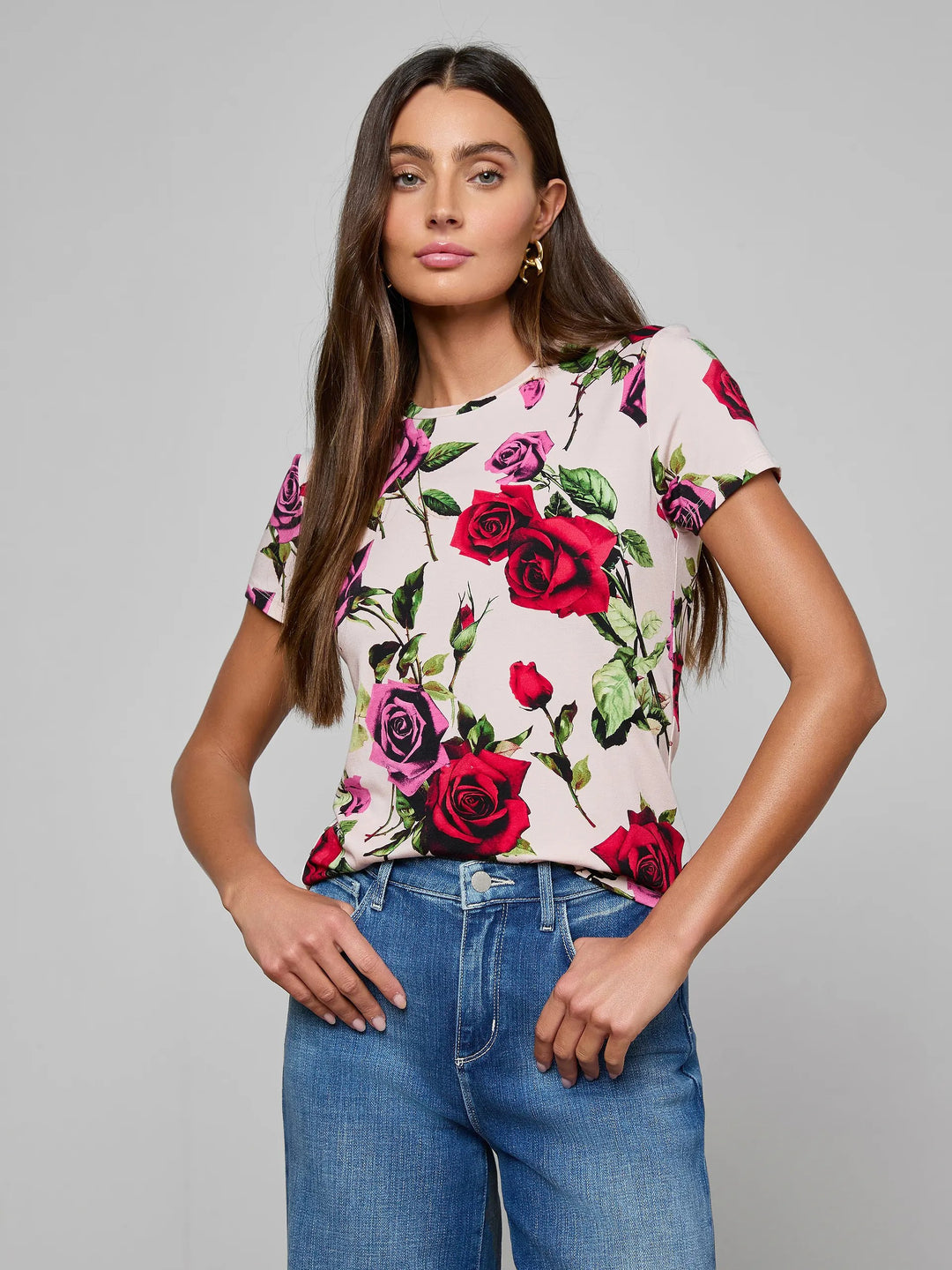 RESSI S/S CREW PINK ROSE - L'AGENCE