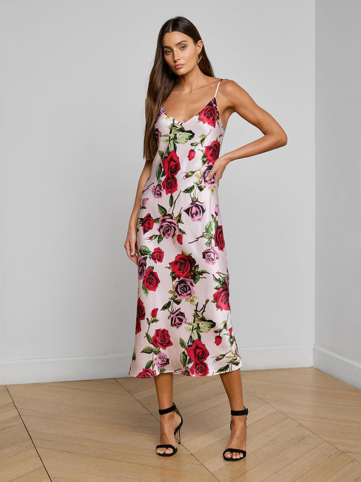 SERIDIE SILK SLIP DRESS - L'AGENCE
