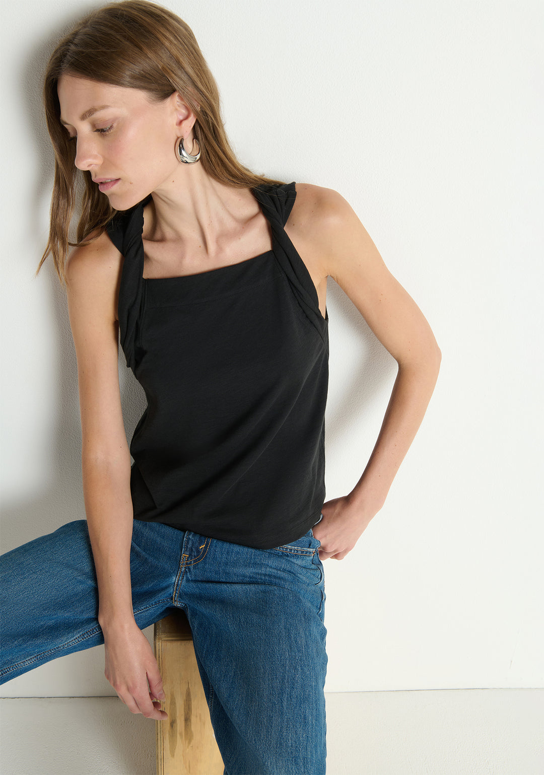 SABRINA TANK (JET BLACK) - NATION