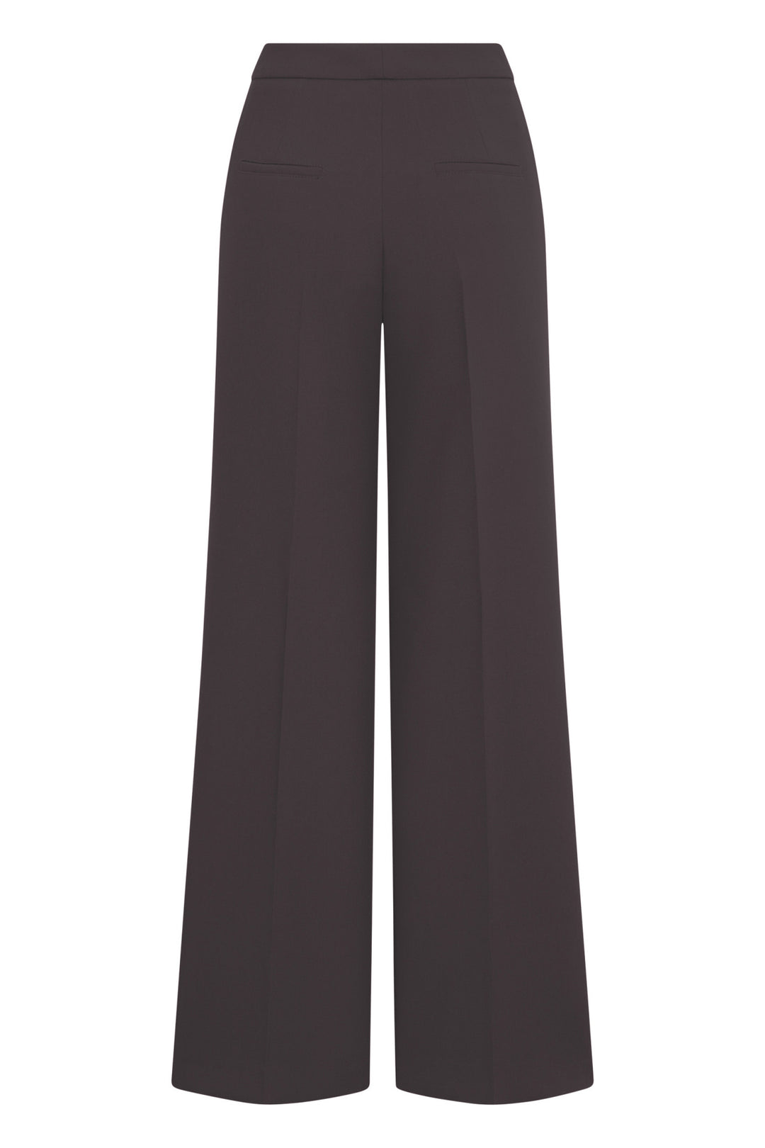 BRIDGET OPTICAL FINE WOOL PANT (DAKR BROWN) - SEDUCTIVE