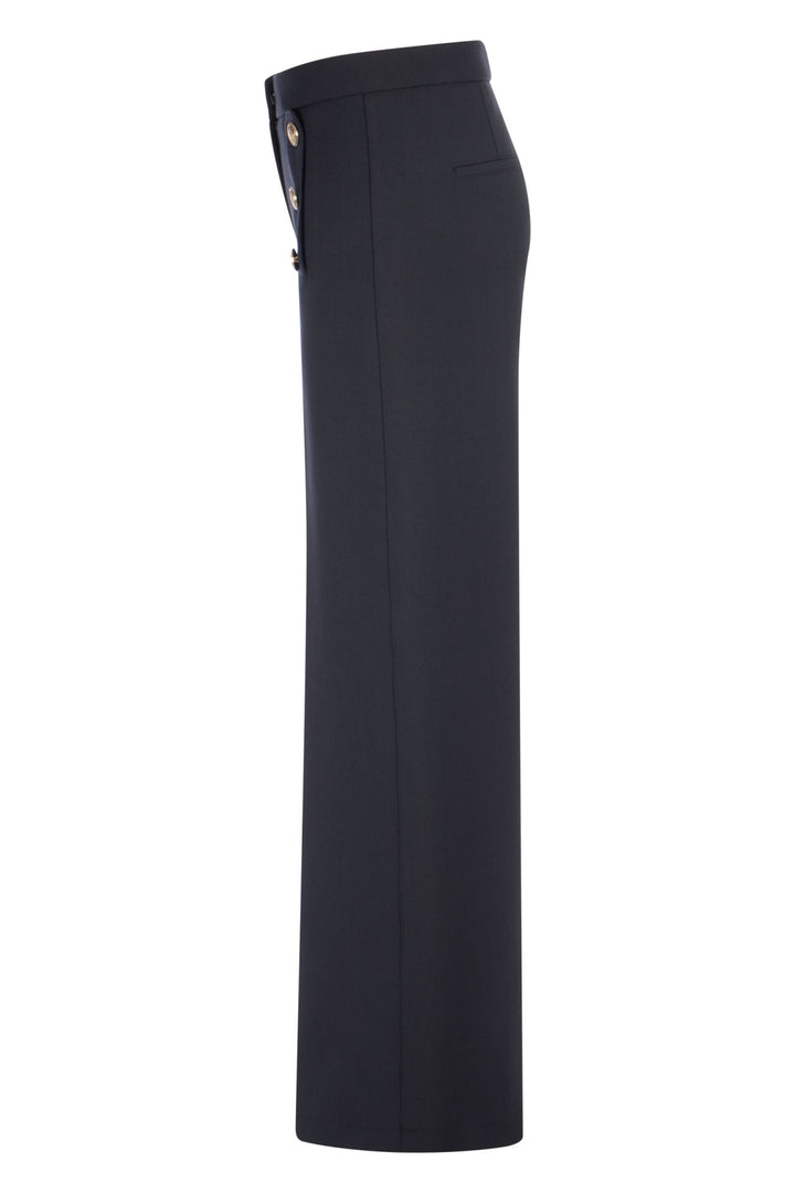 BRIDGET OPTICAL FINE WOOL PANT - SEDUCTIVE