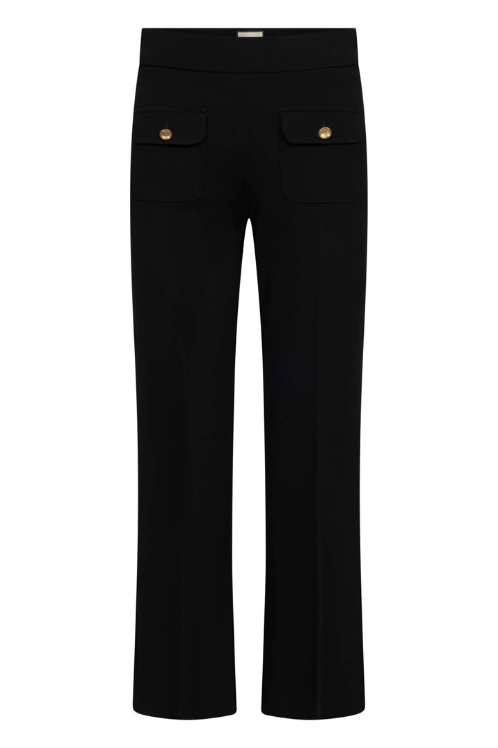 NANETTE GOLD ITALIAN JERSEY PANT (BLACK) - SEDUCTIVE