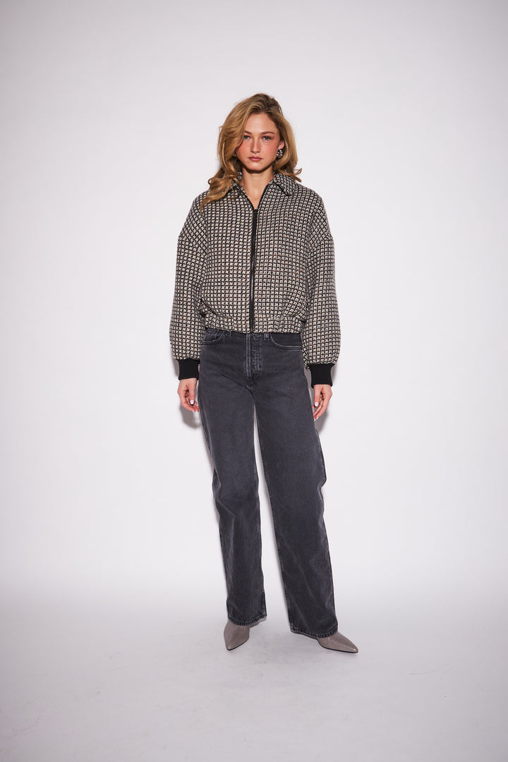 SHAD TWEED BOMBER JACKET (MANHATTAN TWEED) - JOHN+JENN