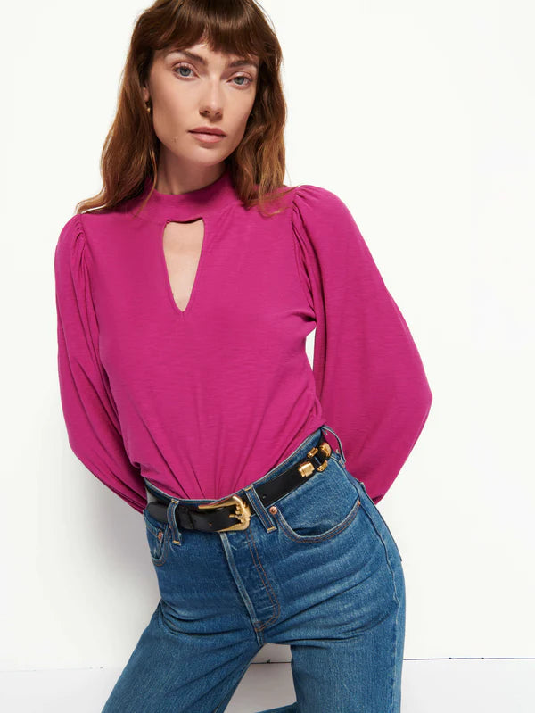 SHELBY CUT OUT TEE (MISS MAGENTA) - NATION