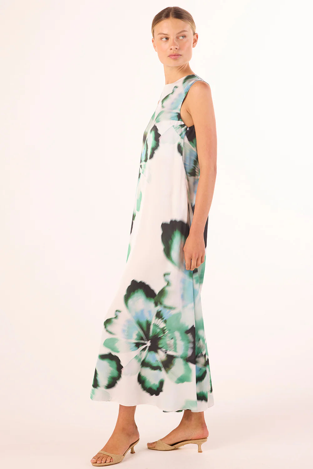 SYLVIE DRESS (VERDANT ANEMONE SATIN) - MISA