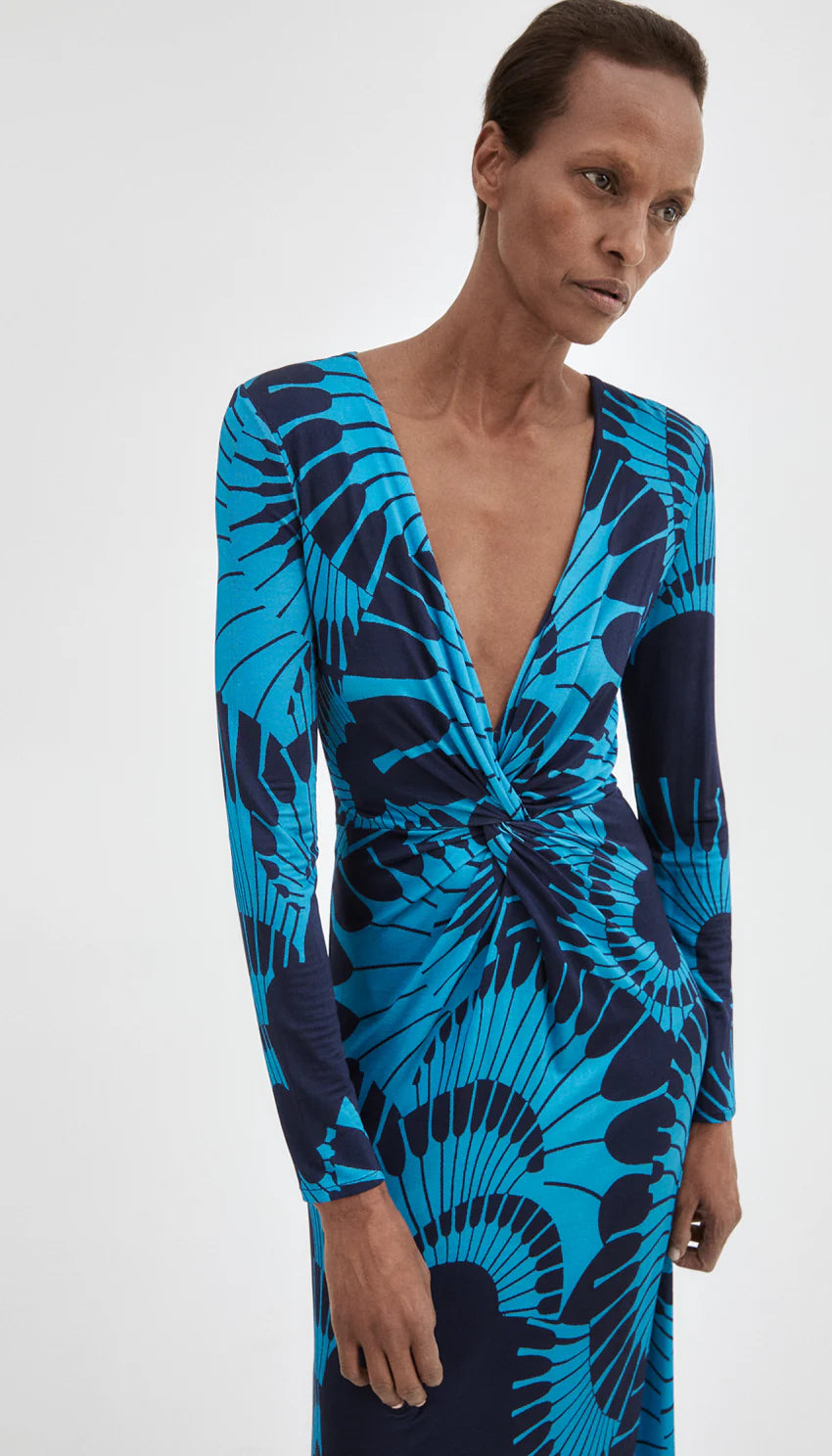WAIST KNOT DRESS (NAVY) - SMYTHE