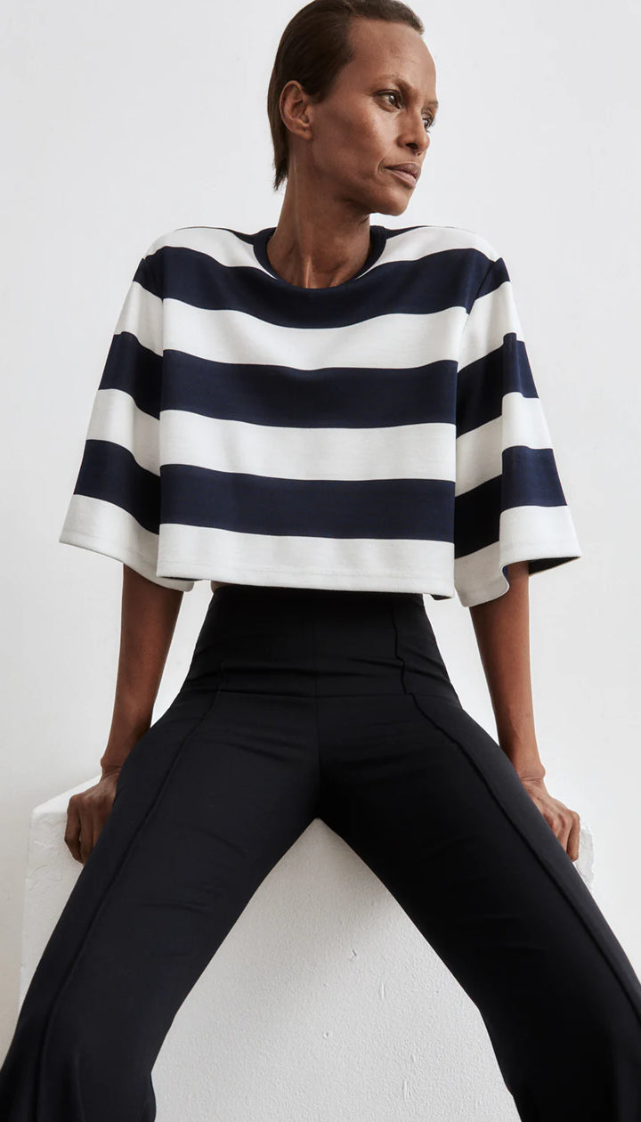 CROPPED SWING TEE (NAVY) - SMYTHE