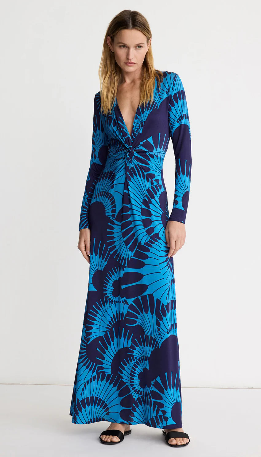 WAIST KNOT DRESS (NAVY) - SMYTHE