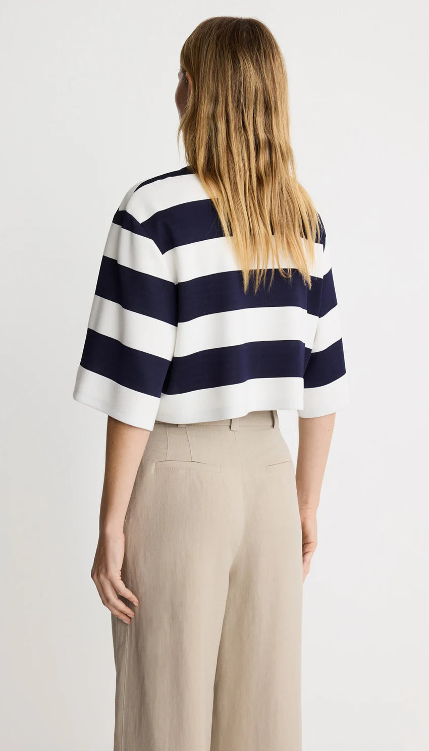 CROPPED SWING TEE (NAVY) - SMYTHE