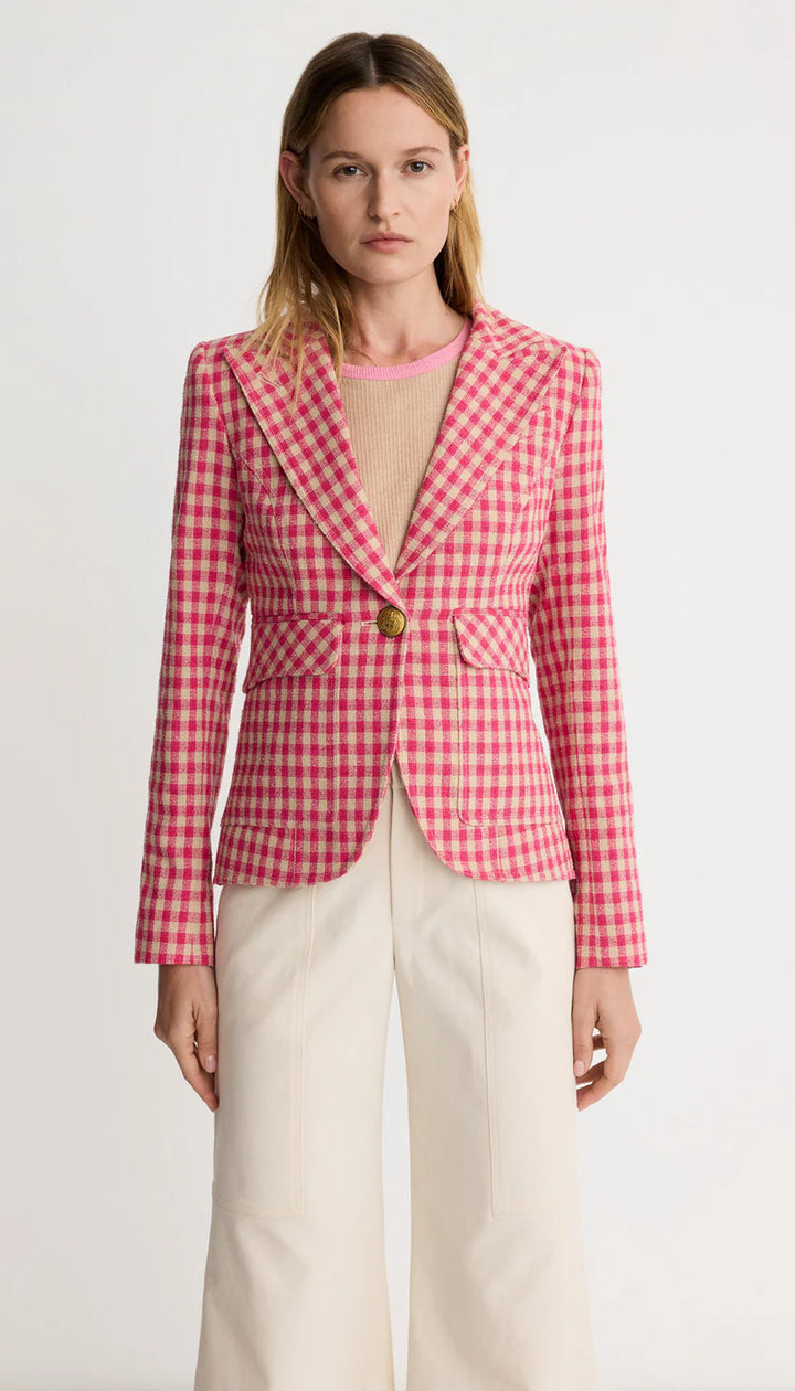 PATCH POCKET ONE BUTTON BLAZER (PINK) - SMYTHE