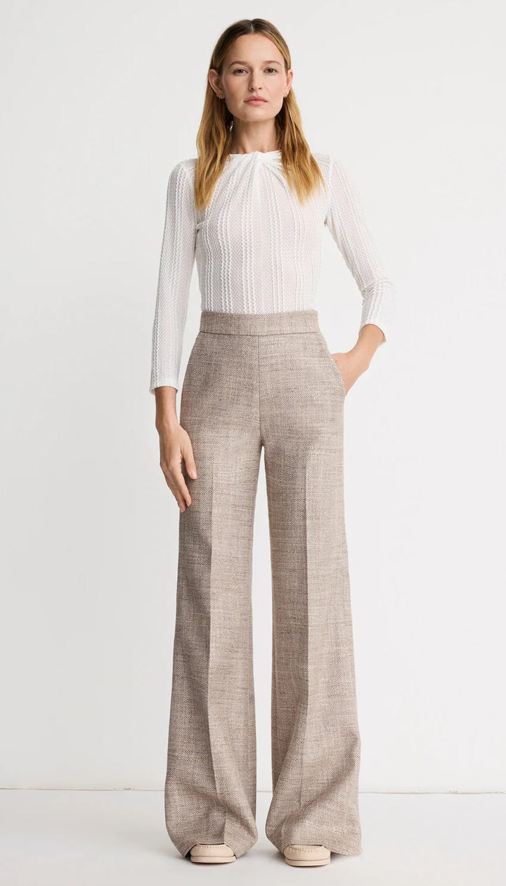 TWIST NECK KNIT TOP (WHITE) - SMYTHE