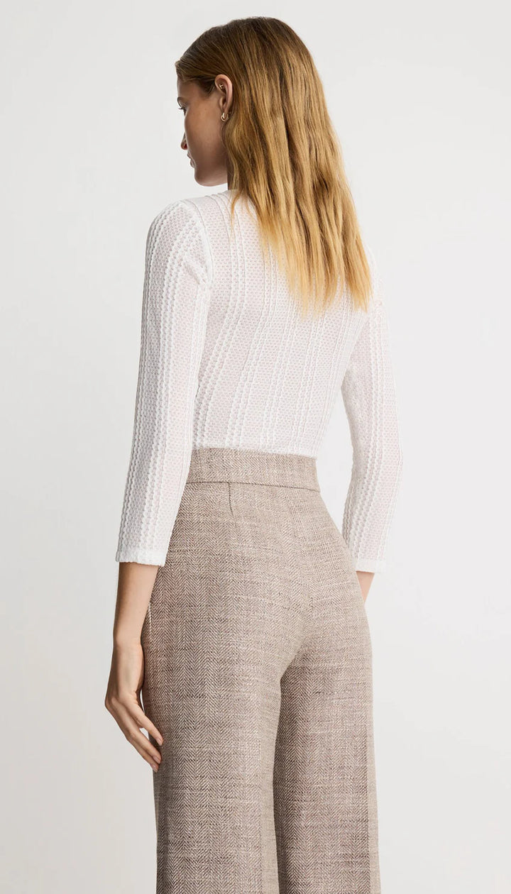 TWIST NECK KNIT TOP (WHITE) - SMYTHE