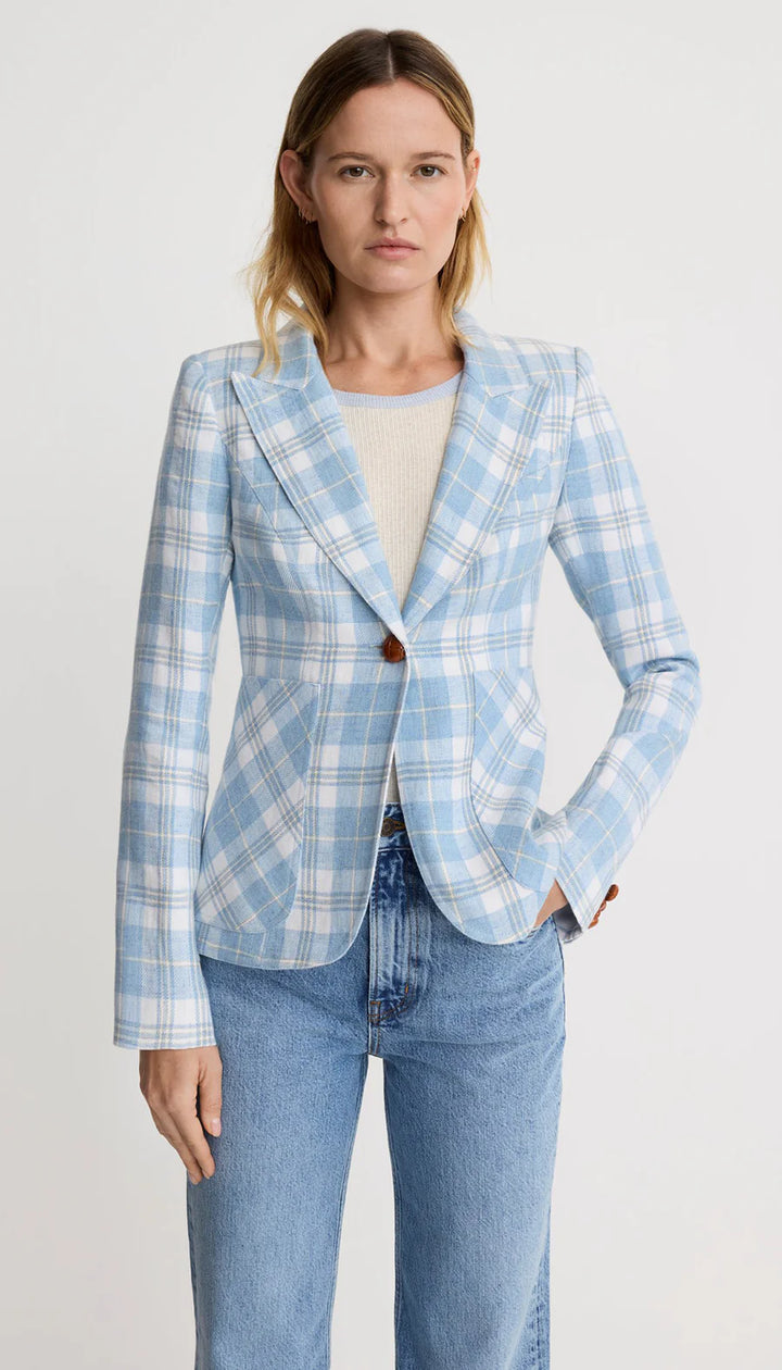 PATCH POCKET DUCHESS BLAZER (BLUE) - SMYTHE