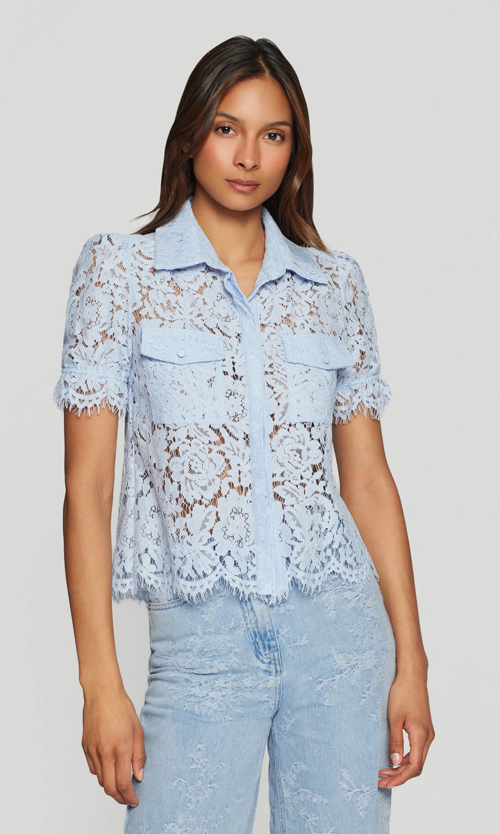 MINA LACE SHIRT (LIGHT BLUE) - GENERATION LOVE