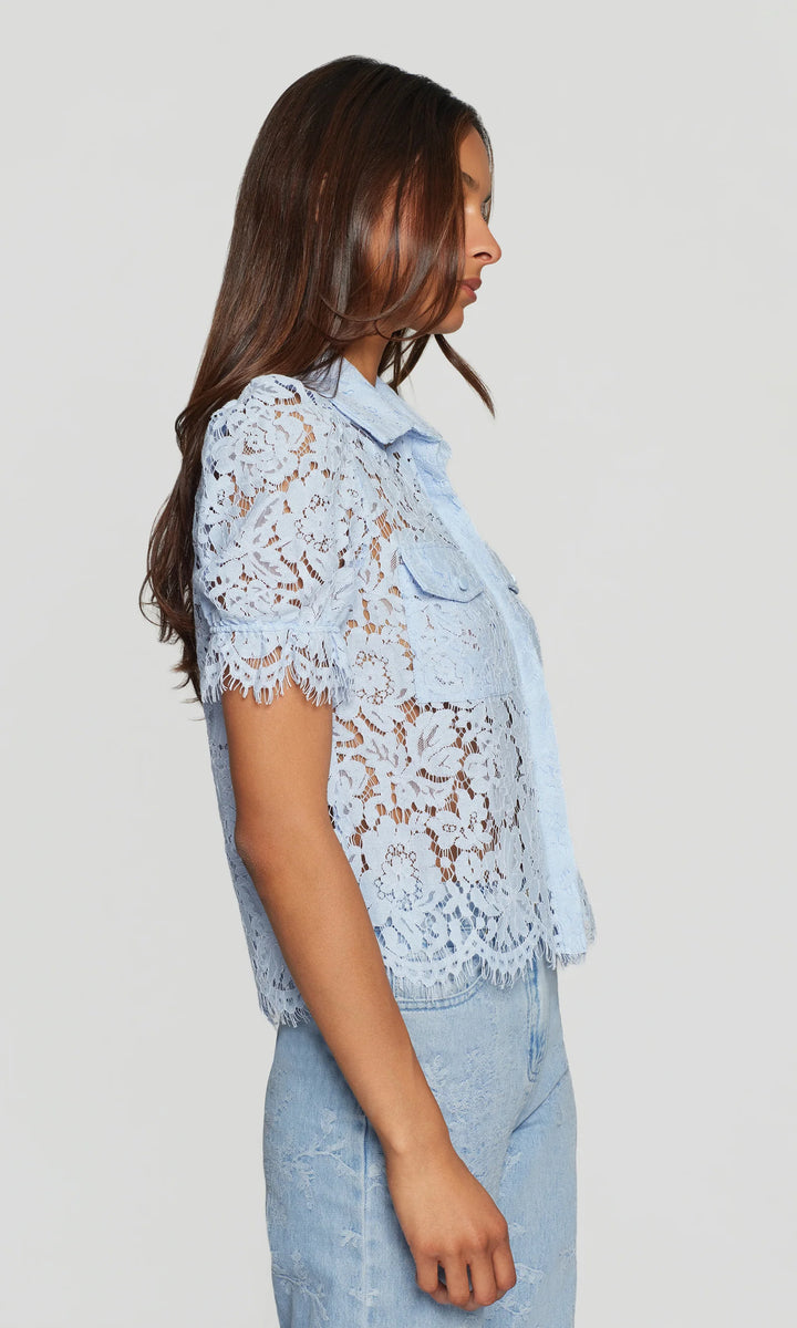 MINA LACE SHIRT (LIGHT BLUE) - GENERATION LOVE