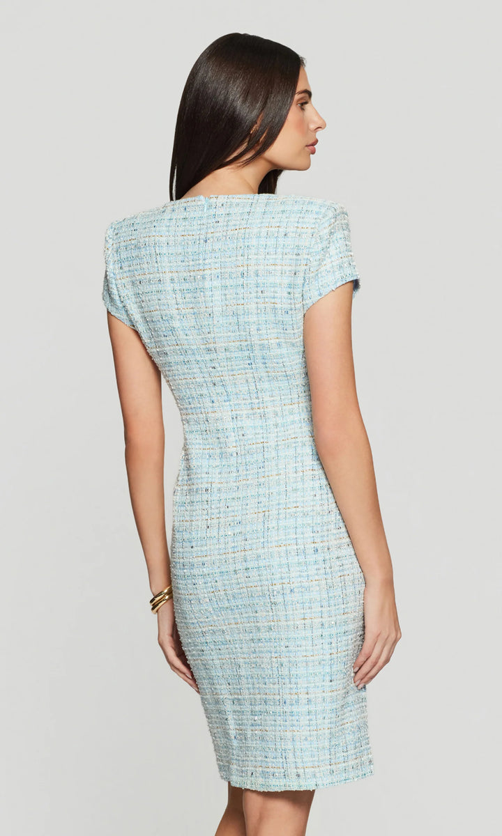 SIERRA TWEED DRESS (AQUA MELANGE) - GENERATION LOVE