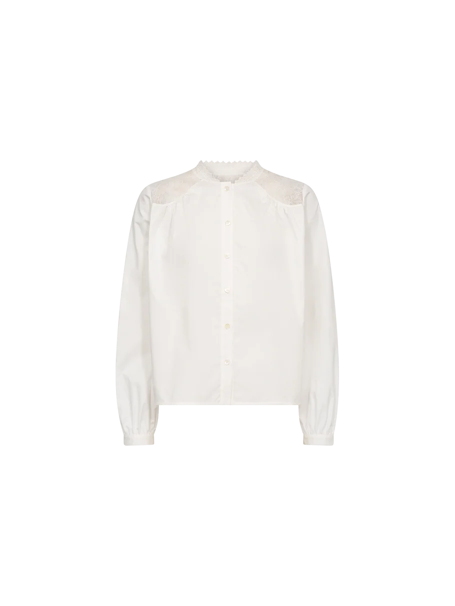 COTTON LACE SHIRT (ECRU) - MOS MOSH